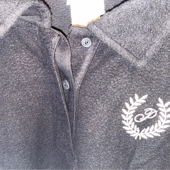 VICTORIA SECRET PINK REVERSE FLEECE CROPPED POLO SWEATSHIRT - Picture 3 of 12